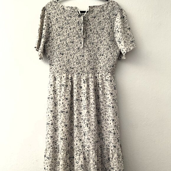 KRANDA PLUS SIZE SMOCKED MAXI DRESS - Picture 10 of 16